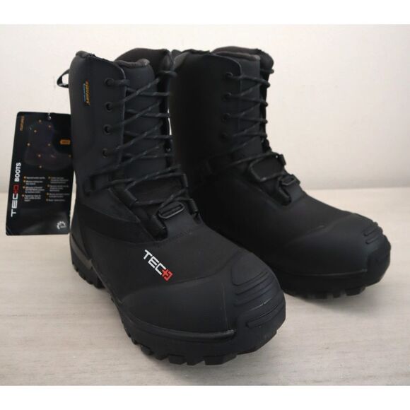 Ski-Doo 4442533090 Unisex Sz 10 Black Leather TEC+ REC Snowmobile Boots - Picture 2 of 14
